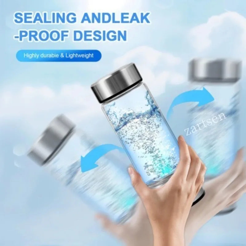 Portable Hydrogen Water Cup – USB Rechargeable Electrolysis Bottle - Ultra Trendy