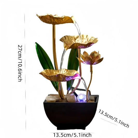 1pc 3-Tier Design Indoor Desktop Fountain, Relaxing Flowing Waterfall Fountain for Office, Living Room, Bedroom, TV Cabinet Decoration - Ultra Trendy