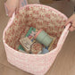 Floral Storage Basket for Home Use, Fabric Tote Bag for Organizing, Large Capacity Miscellaneous Basket - Ultra Trendy