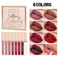 Set of 8 Liquid Matte Lipsticks - Long-Wear, Waterproof, Cup-Proof