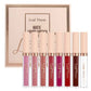 Set of 8 Liquid Matte Lipsticks - Long-Wear, Waterproof, Cup-Proof