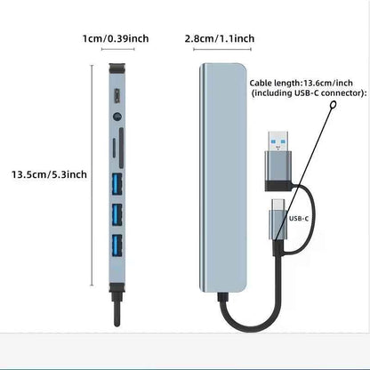 10-in-1 USB-C Hub – Multi-Port Docking Station with SD/TF Card Reader