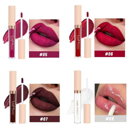 Set of 8 Liquid Matte Lipsticks - Long-Wear, Waterproof, Cup-Proof