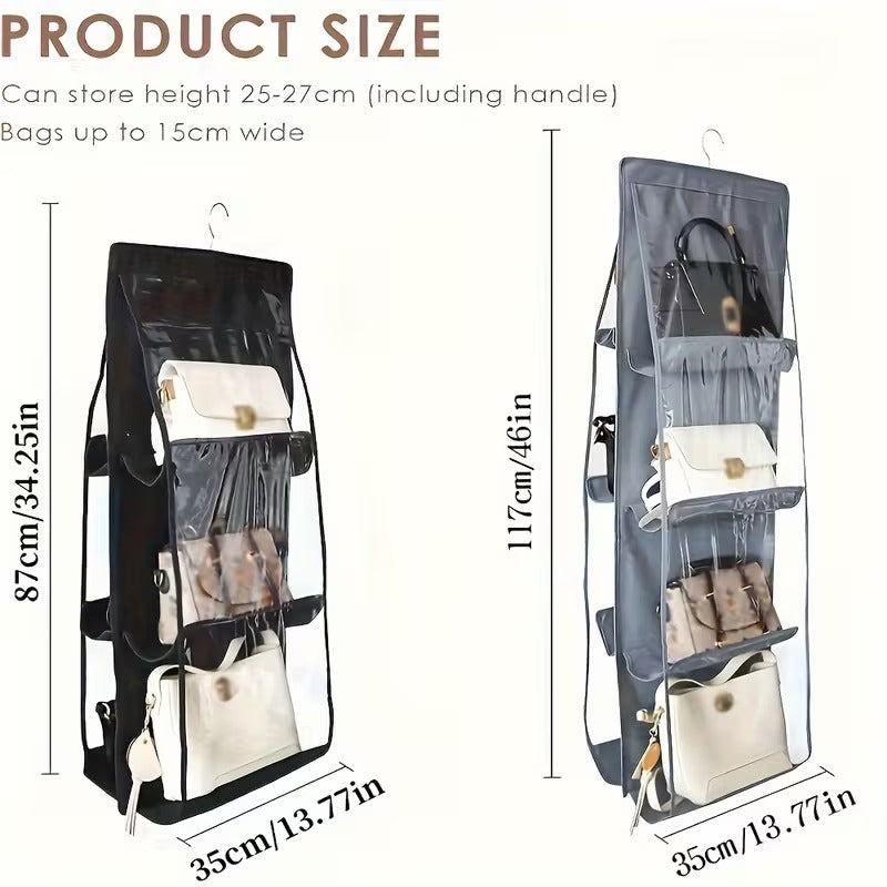 Multi-Layer Handbag Organizer, Foldable Hanging Closet Storage Rack