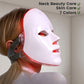 7-Color LED Light Therapy Facial Mask - Salon Grade Quality Facial And Neck Care Beauty Instrument, USB Rechargeable
