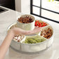 Portable Rotating Snack Tray, 6-Compartment Storage Container with Lid