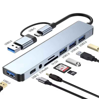 10-in-1 USB-C Hub – Multi-Port Docking Station with SD/TF Card Reader
