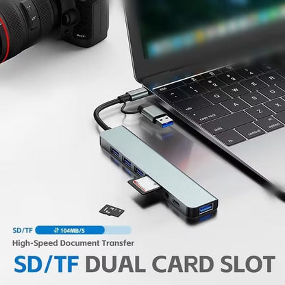 10-in-1 USB-C Hub – Multi-Port Docking Station with SD/TF Card Reader