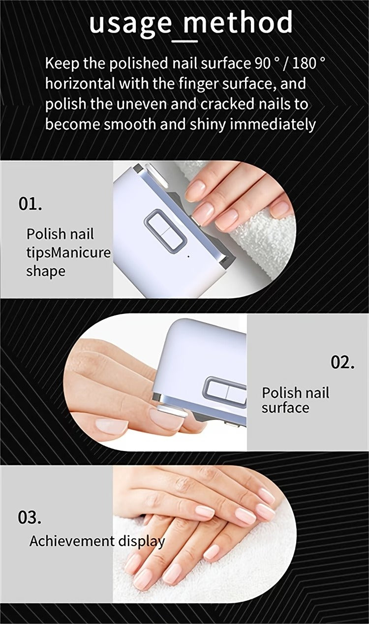 2-in-1 Electric Nail Clipper & Polisher – Automatic Manicure Tool