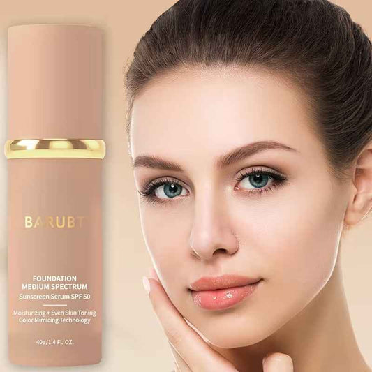 4-in-1 Color-Changing Foundation, Moisturizing Concealer - Long-Lasting and Smudge-Proof, Medium Spectrum for all Skin Types
