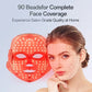 7-Color LED Light Therapy Facial Mask - Salon Grade Quality Facial And Neck Care Beauty Instrument, USB Rechargeable