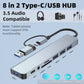 10-in-1 USB-C Hub – Multi-Port Docking Station with SD/TF Card Reader